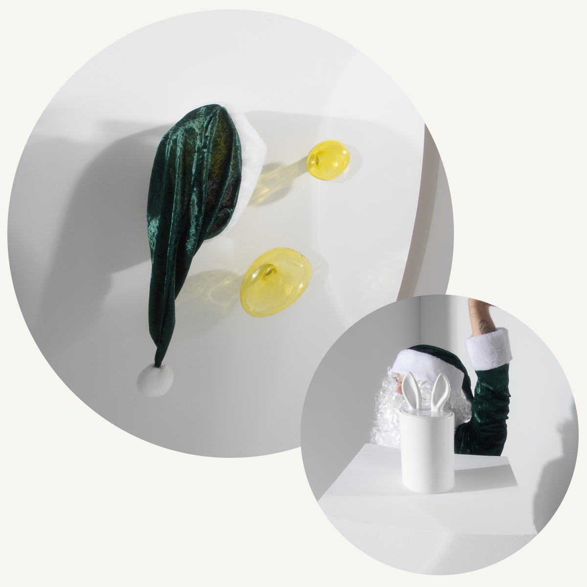 Patères-BUBBLE-jaunes-et-boite-de-rangement-CURIOSITY-Petite-Friture-cadeaux design