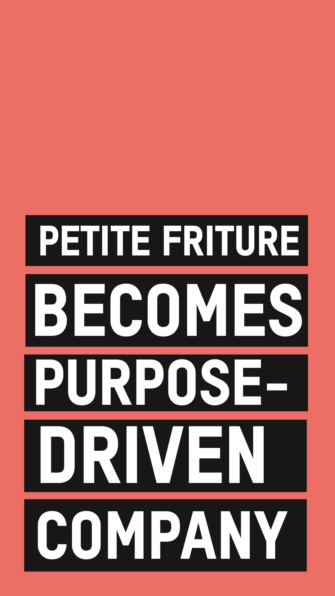 Petite Friture becomes purpose-driven company